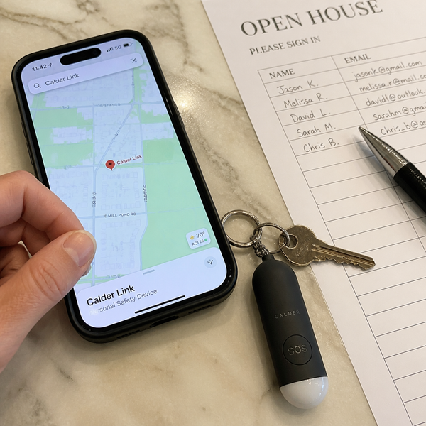 Phone map showing Calder Link next to the alarm
